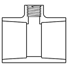 3/4 X 1/2 Reducing Tee Socket x Socket X Female