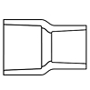 (image for) 4in. X 3in. Reducer Coupling Socket (Black)