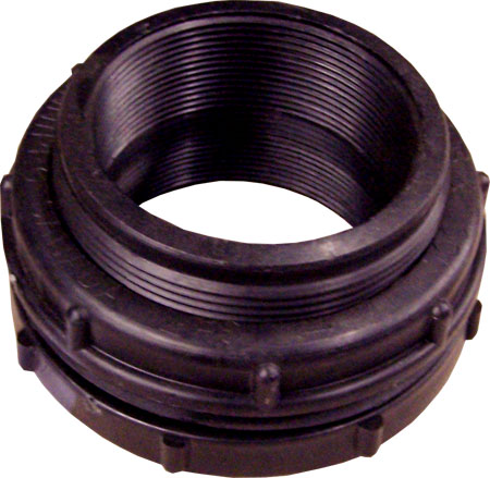 (image for) 4" BLK Poly Bulkhead FXF