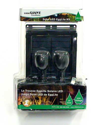 Little Giant Solar LED EggLite Kit with Two LED Lights- White
