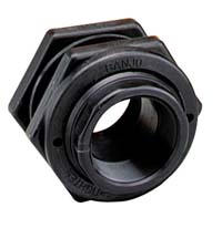 3" BLK Poly Bulkhead