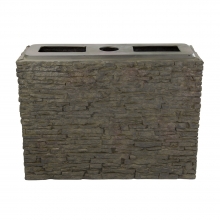 (image for) Large Straight Stacked Slate Wall Base