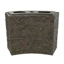 (image for) Large Curved Stacked Slate Wall Base