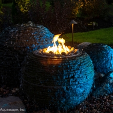(image for) Fire and Water Stacked Slate Sphere-MED #58093